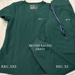 Figs V-Neck Scrub Set in British Racing Green